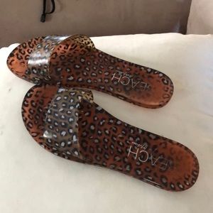BEACH leopard sandals
